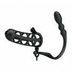 Насадка с ребристым анальным плагом