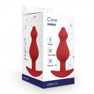 Анальная пробка Libra, бордовая - М