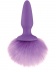 Фиолетовая анальная пробка с заячьим хвостом