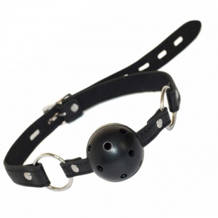 Кляп-шарик с отверстиями для дыхания Party Hard Love Spell Black, черный 1144-01