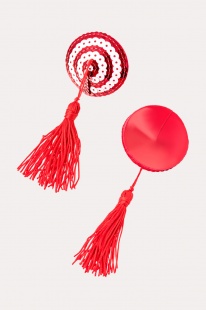 ПЭСТИС EROLANTA КРУГЛЫЕ С КИСТОЧКАМИ КРАСНО-БЕЛЫЕ