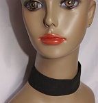 ЧОКЕР БАРХАТ ШИРОКИЙ С МЕТАЛЛИЧЕСКОЙ ЦЕПОЧКОЙ ЧЕРНЫЙ