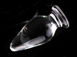 Анальная втулка "Icicle" из прозрачного стекла, диаметр 4,6см