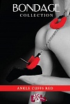 МЕХОВЫЕ ОКОВЫ НА НОГИ BONDAGE КРАСНЫЕ 
