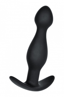 Анальная пробка A-Toys by TOYFA размера M, силикон, черная, 11,5 см