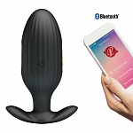 Анальная вибропробка с электростимуляцией и управлением через приложение Jefferson, черная