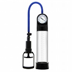Вакуумная помпа ручная с манометром Erozon Penis Pump, прозрачная