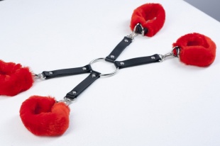 Набор для фиксации,красный мех