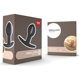МАССАЖЕР ДЛЯ АНАЛЬНОЙ СТИМУЛЯЦИИ ЧЕРНО-СЕРЫЙ "FUN FACTORY" B BALL UNO 